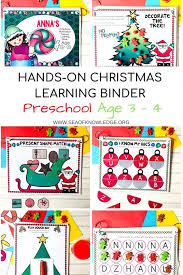 Christmas Printable Learning Busy Book Preschool Toddlers Age 3 4 Editable Christmas Learning Activity Cards Christmas Literacy