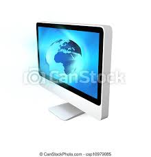 Protecting eyes from computer screens and smartphones is more important than ever, but effectively tackling the problem is more about prevention than treatment. Shining Planet On Computer Screen Blue Glowing Model Of Earth On Computer Screen Isolated On White Background Concept Of Canstock