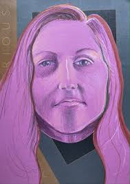 Portrait of a model with a pillow design