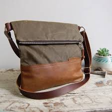 Waxed Canvas And Leather Foldover Crossbody Bag By Stitchandrivet Small Purse Online Handmade Handbags Foldover Crossbody Bag Crossbody Bag Leather Purses