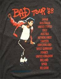 The singer and songwriter told the news outlet she experienced sexual harassment from jackson's manager frank dileo, who would have been 39 years old at the start of the bad world tour in. Free Shipping New Xl Michael Jackson Bad Tour 1988 Front Back Gray Music T Shirts Aliexpress