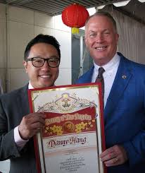 WeHo Commissioner Danny Hang Honored by LA County Chair Lindsey Horvath  During Lunar New Year Reception