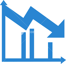 Downward Trend Chart Simplicity Icon Royalty Free Stock