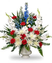Celebrate a life with the understated elegance of a classic memorial flower vase. Send Patriotic Sympathy Flowers On Memorial Day Mary Murrays Flowers