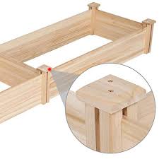 Plant your flowers, plants, herbs or vegetables with this bed planter. Yaheetech Raised Garden Bed Kit Wooden Elevated Planter Garden Box For Vegetable Flower Herb Outdoor Solid Wood 96 7 X 24 6 X 10 6inches Pricepulse