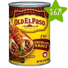 Dollar Tree Old El Paso Enchilada Sauce Only 0 67 Enchilada Sauce Vegan Condiments Refried Beans