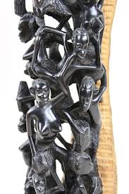 Vintage Statue Der Makonde Afrikanische Kunst Lebensbaum Etsy Ebenholz Afrikanische Kunst Statue