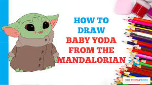 How To Draw Baby Yoda From The Mandalorian Really Easy Drawing Tutorial Baby Drawing Easy Drawings Drawing Tutorial
