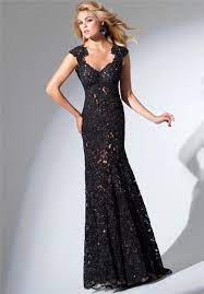 Trumpet Mermaid Sweetheart Cap Sleeve Open Back Long Black Lace Beaded Evening Prom Dress Dresses Pretty Dresses Beautiful Dresses