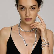 FIBO STEEL Snake Jewelry Set Snake Necklace Ring Earrings for Women Dangle  Earrings Gold Snake Earrings Knuckle Rings Adjustable Necklace Halloween  Jewelry, No Gemstone : Buy Online at Best Price in KSA -