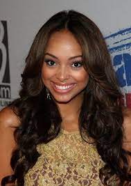 Images Of Cute Hairstyles For Black Women Cute Center Part Hairstyles For African American Hairstyles Week Long Hair Styles Hair Styles American Hairstyles