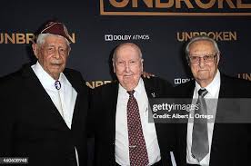 Veterans Bill Sanchez, Harry Cone and Fiske Hanley arrive for the... News  Photo
