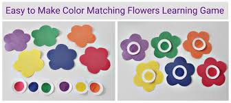 Looking for a fun paper flower craft for kids, then we have you covered with this free printable flower craft idea. Diy Color Matching Flower Learning Game For Kids