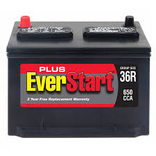 everstart plus lead acid automotive battery group 36r