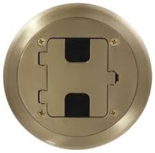 Hubbell Rf406bp Brass Plated Floor Box Cover For Rf400 Floor Boxes Covered Boxes Flooring