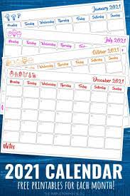 This is the list of the best printable 2021 monthly calendar or planner templates that are available for download. Free Printable Calendar