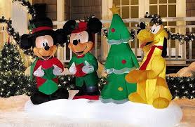 Inflatable Mickey Minnie Mouse Lighted Musical Outdoor Christmas Yard Display Outdoor Christmas Christmas Yard Disney Christmas