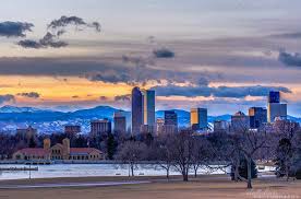 Denver Winter Skyline From City Park Denver Skyline Denver City Denver Photography