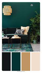 Dark Green Color Palette With Muted Gold Beige Sofa Living Room Color Schemes B In 2021 Living Room Color Schemes Green Living Room Decor Dark Green Living Room