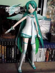 Vocaloid Angel Hatsune Miku Ver 30 Free Papercraft Download Hatsune Miku Free Papercraft Papercraft Download