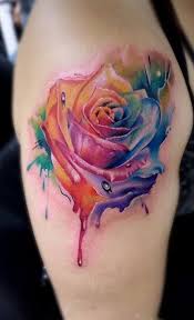 Watercolor Rainbow Floral Rose Tattoo Ideas Mybodiart Com Watercolortattooideas Tattooideasshoulder Rainbow Tattoos Watercolor Rose Tattoos Watercolor Tattoo Sleeve