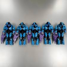 5x New Blue Elite Minor Halo Mega Bloks Construx Covenant Figure Minifigure  Toys