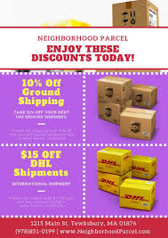 Fedex Ups And Dhl Shipping Discount Coupon In Boston Ma Fedex Ups Coupon Moving Services International Shipping International