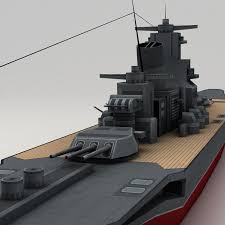 Battleship Yamato 3d Model Battleship 3d Model Yamato