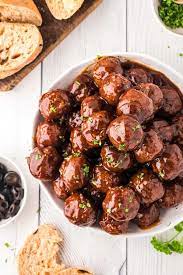 Super quick, super easy…just dump these. Crockpot Bourbon Bbq Meatballs The Chunky Chef