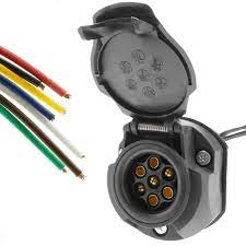 Search for 7 pin trailer connector wiring that are great for you! 7 Pin 7p Vehicles Female Socket With Cable 5m For Trailers And Caravans Cablematic