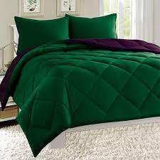 You'll receive email and feed alerts when new items arrive. Dayton King Size 3 Piece Reversible Comforter Set Soft Brushed Microfiber Quilted Bed Cover Hunter Green Plum Purple Walmart Com Walmart Com