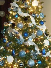 Blue Christmas Silver Christmas Tree Decorations Blue Christmas Decor Blue Christmas Tree