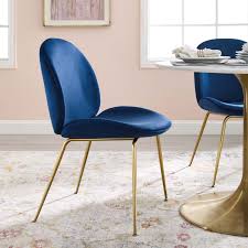Enough space to spoon and snuggle up (when you remove back cushions). Scoop Navy Velvet Gold Stainless Steel Dining Chair Las Vegas Furniture Store Modern Home Furniture Cornerstone Furniture