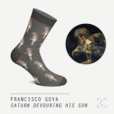 4x6 sew on patch of comrade gritty devouring a rich person. Saturn Devouring His Son Socks Curator Socks