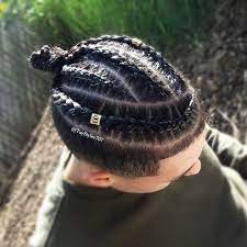 4 Braids For Men Braided Man Bun Mens Braids Hairstyles Braid Styles For Men Braids For Boys