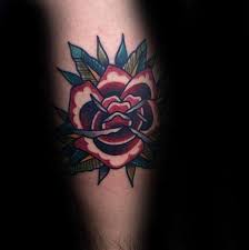 What does a rose tattoo mean for sailors? 50 Traditional Rose Tattoo Designs For Men Flower Ink Ideas
