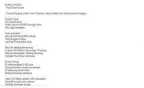 Bupati Hingga Gubernur Tak Mampu Beri Solusi Dodi Kirim Puisi Ke Jokowi