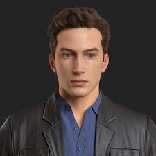 3d Male Character Realistic Hair Model In 2020 Model Hair Model Male