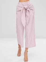 Knot Striped Wide Leg Pants Womens Pants Modern Fashion Classy Casual Simple Fit For Work Summer Business Gym Striped Wide Leg Pants Legs Outfit Fashion