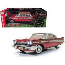 First model build for my son is when we both built two slightly different cars featured in the stephen king based john carpenter 1983 movie christine. 1958 Plymouth Fury Christine Dirty Rusted Version 1 18 Diecast Model Car By Autoworld Target