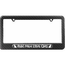 And canada) numbered and novelty license plates. Real Men Love Cats License Plate Tag Frame Multiple Colors Walmart Com Walmart Com