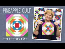 She Uses Multiple Layers And Fabrics And What She Creates Is A Work Of Art Watch Diy Jo Missouri Star Quilt Company Pineapple Quilt Pineapple Quilt Pattern