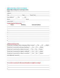 The documents are created in ms word so they can be easily modified for the needs of your family. Family Reunion Registration Form Template