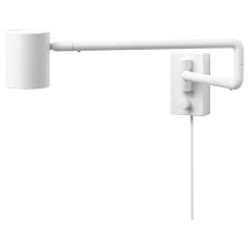 Nymane Wall Lamp With Swing Arm White Wall Lamp Lamp Led Bulb