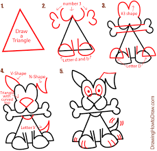 Dog #dogs #puppy #dogslover #lovedogs #pet #pets #animals how to draw dog step by step with 553 numbers love to draw. Big Guide To Drawing Cartoon Dogs Puppies With Basic Shapes For Kids How To Draw Step By Step Drawing Tutorials