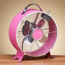 Pink Retro Metal Table Fan Fans Retro Fan Retro Metal Desk Deco Breeze