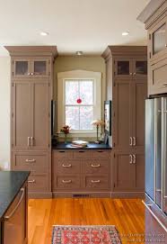 I Like How They Created This Built In Transitional Kitchen Design Design Cr Transitional Kitchen Design Kitchen Cabinets Around Window Transitional Kitchen