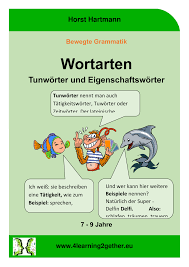Bewegte Grammatik Wortarten Tunworter Und Eigenschaftsworter Unterrichtsmaterial In Den Fachern Daz Daf Deutsch In 2020 Tunwort Eigenschaftsworter Wortarten