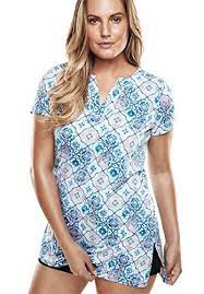 Women S Plus Size Short Sleeve Swim Tunic Women S Plus Size Shorts Ladies Of London Plus Size Shorts