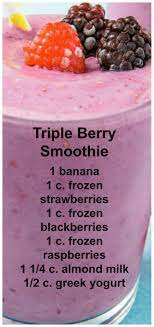 Triple Berry Smoothie Is Triple The Fun Recipe Smoothie Drink Recipes Super Healthy Smoothies Easy Smoothie Recipes